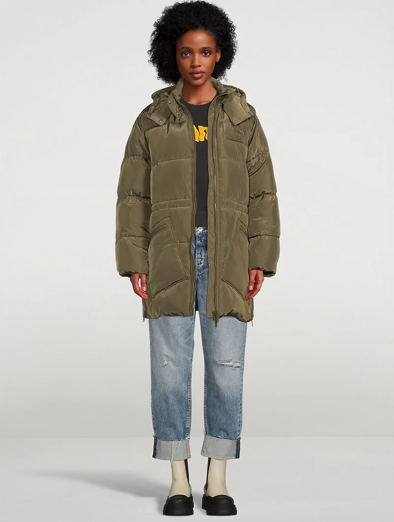Recycled Polyester Tech Puffer Coat