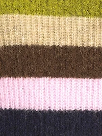 Puff-Sleeve Striped Sweater