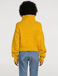 Half-Zip Cable-Knit Sweater