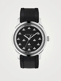 G-Timeless Stainless Steel Rubber Strap Watch