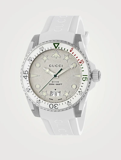 Dive Stainless Steel Rubber Strap Watch