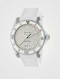 Dive Stainless Steel Rubber Strap Watch