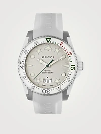 Dive Stainless Steel Rubber Strap Watch