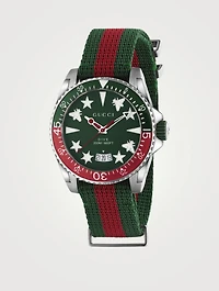 Dive Stainless Steel Web Strap Watch