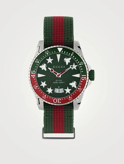 Dive Stainless Steel Web Strap Watch