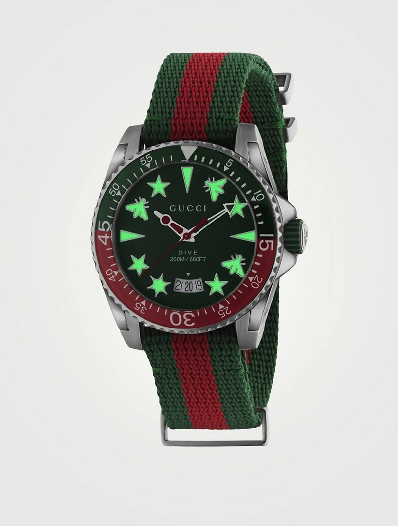 Dive Stainless Steel Web Strap Watch