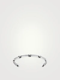 Thin Interlocking G Silver Cuff Bracelet