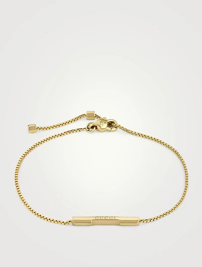 Link To Love 18K Gold Bar Bracelet