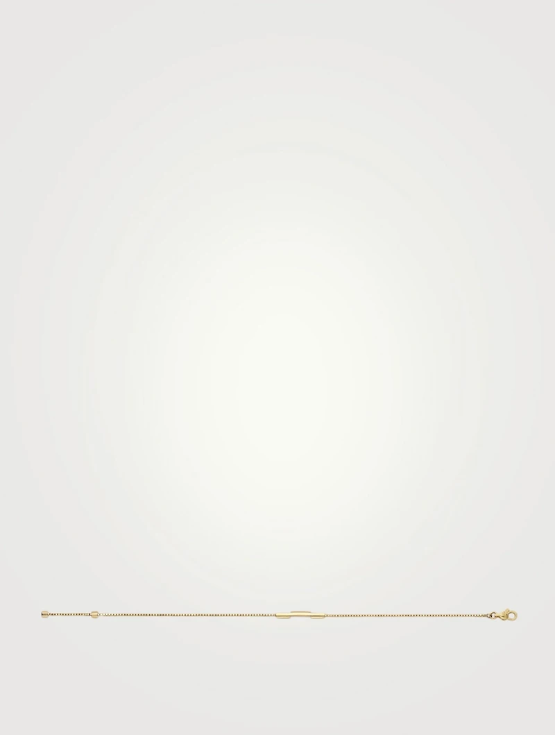 Link To Love 18K Gold Bar Bracelet