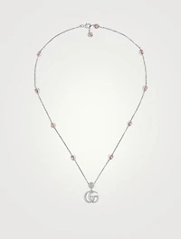 Double G Silver Necklace With Mother-Of-Pearl