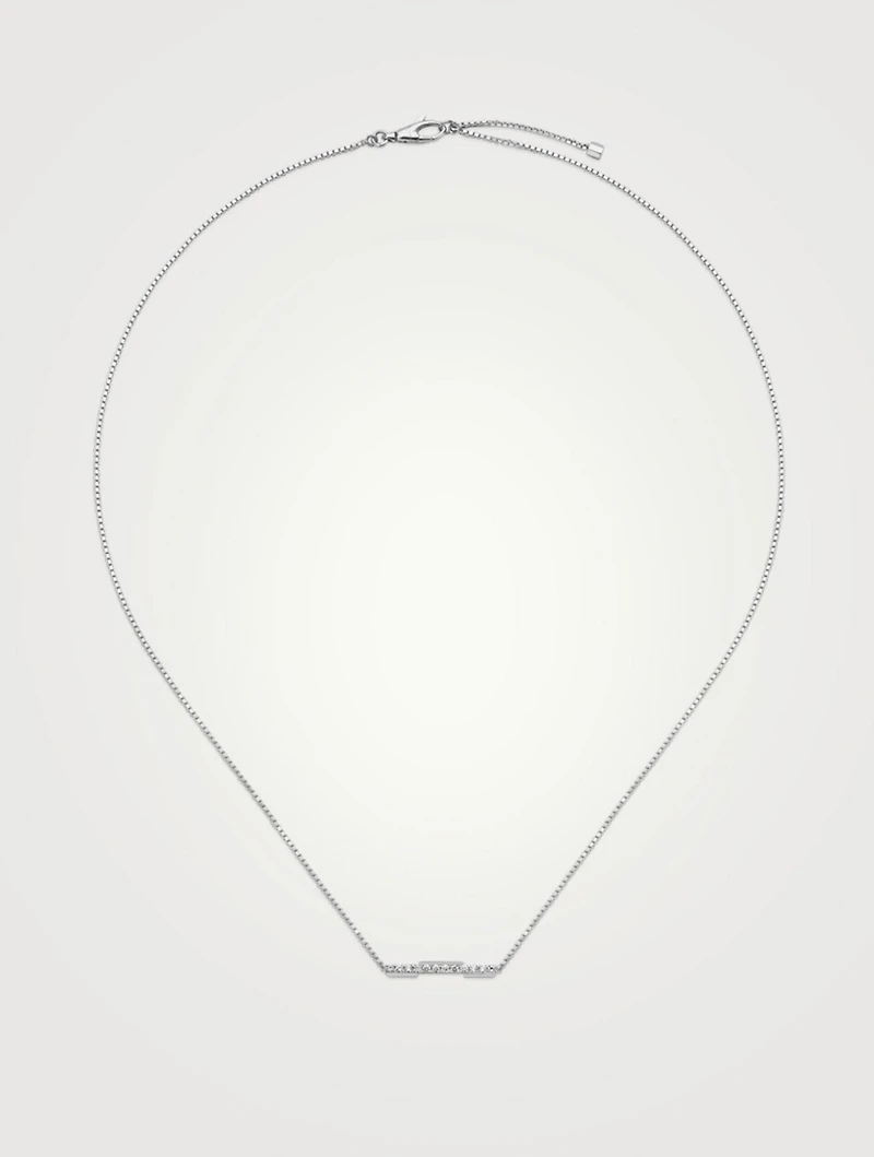 Link To Love 18K White Gold Necklace With Diamonds