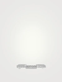 18K White Gold Link To Love Ring With Diamonds
