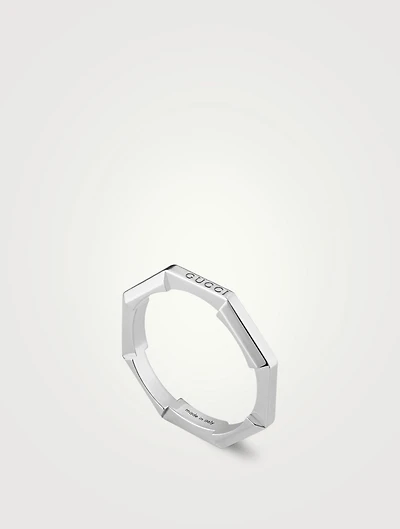 Link To Love 18K White Gold Mirrored Ring