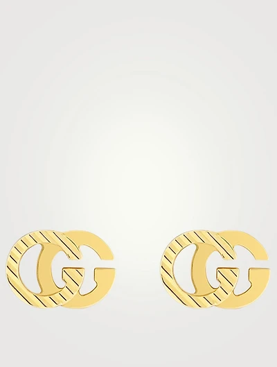 GG Running 18K Gold Stud Earrings