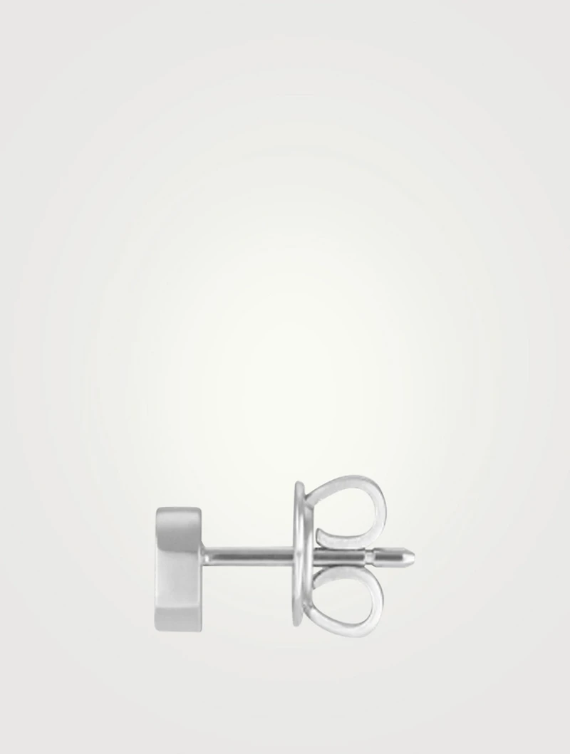 Interlocking G 18K White Gold Earrings