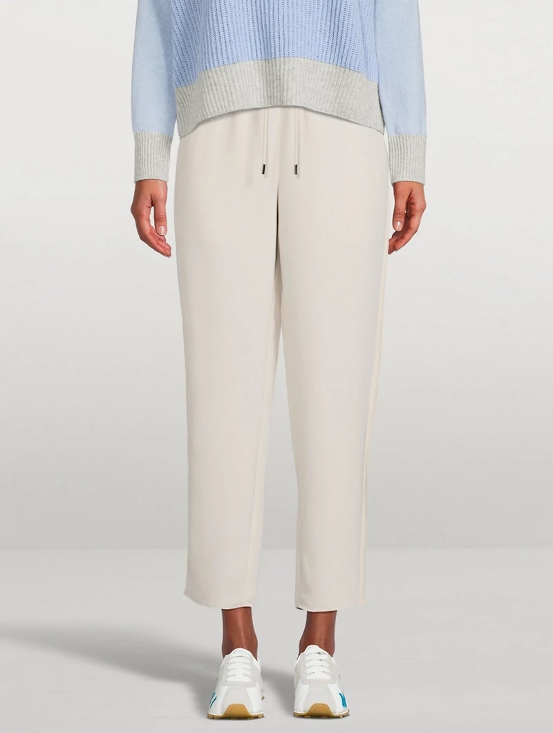 Crepe Drawstring Pants