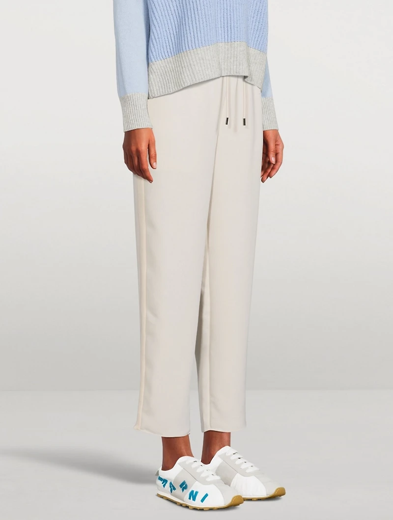 Crepe Drawstring Pants