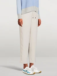 Crepe Drawstring Pants