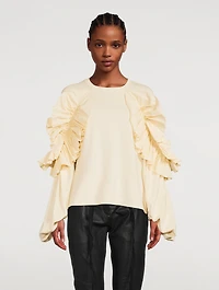 Lilly Ruffled Puff-Sleeve Sweatshirt