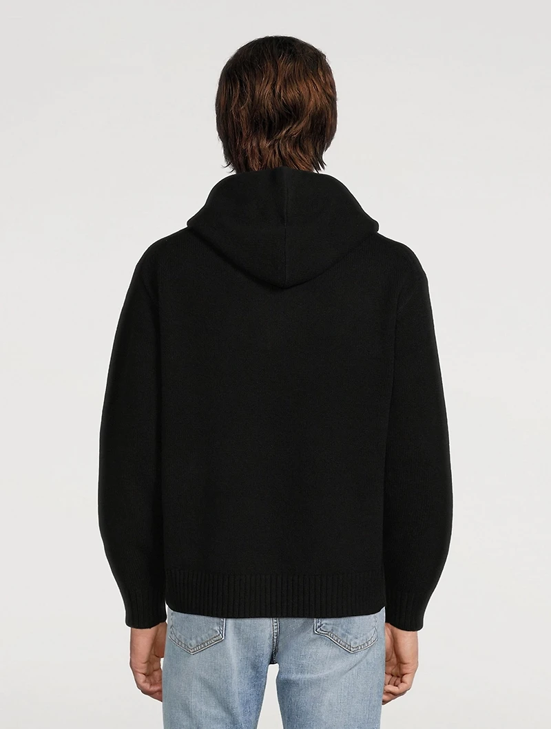 Wool Knit Hoodie