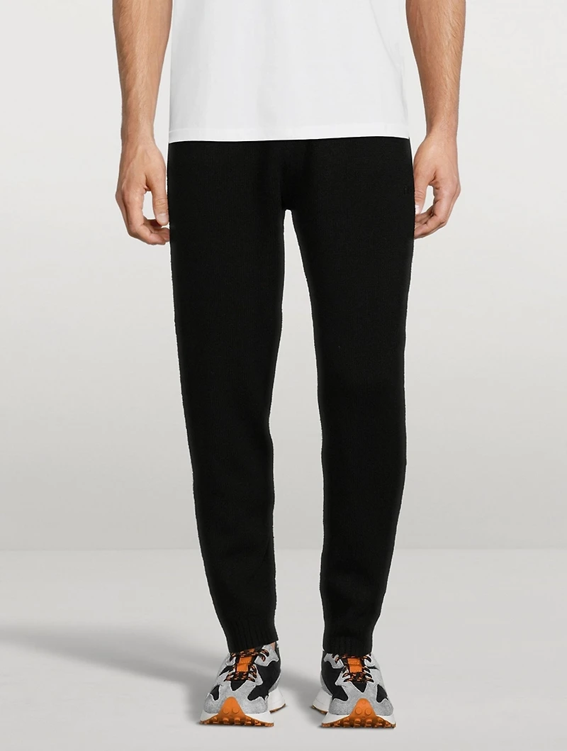 Wool Knit Jogger Pants