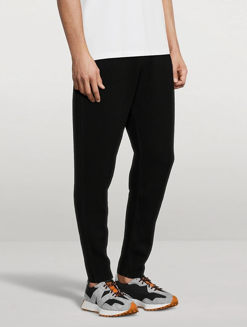 Wool Knit Jogger Pants