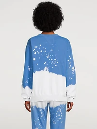 Acid Wash Vinca Crewneck Sweatshirt