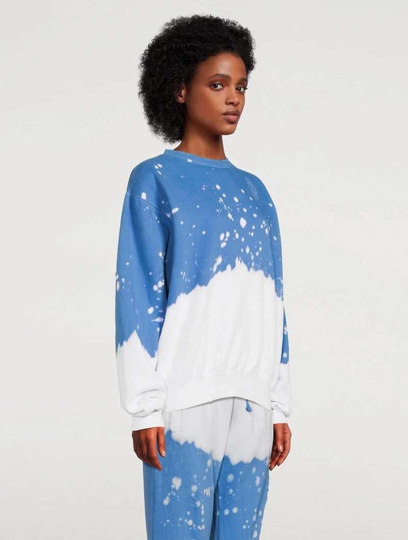 Acid Wash Vinca Crewneck Sweatshirt