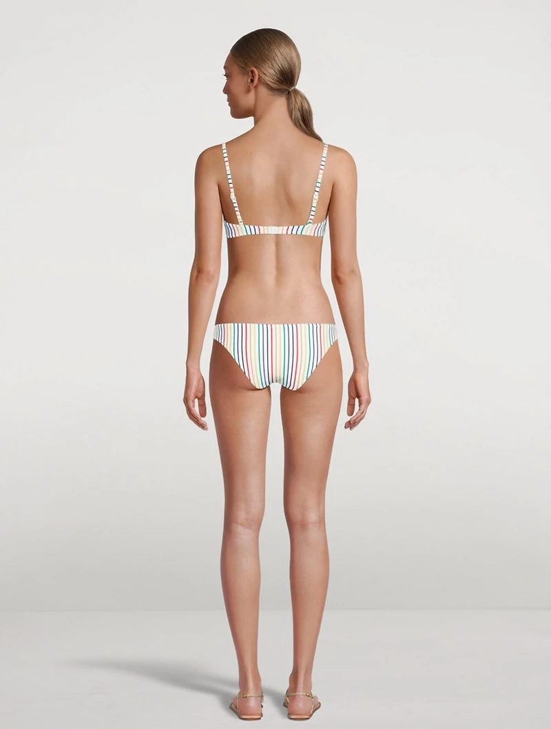 The Eva Bikini Bottom Striped Print