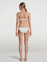 The Eva Bikini Bottom Striped Print