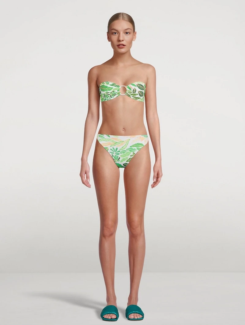 The Tati Bikini Bottom Palm Leaf Print