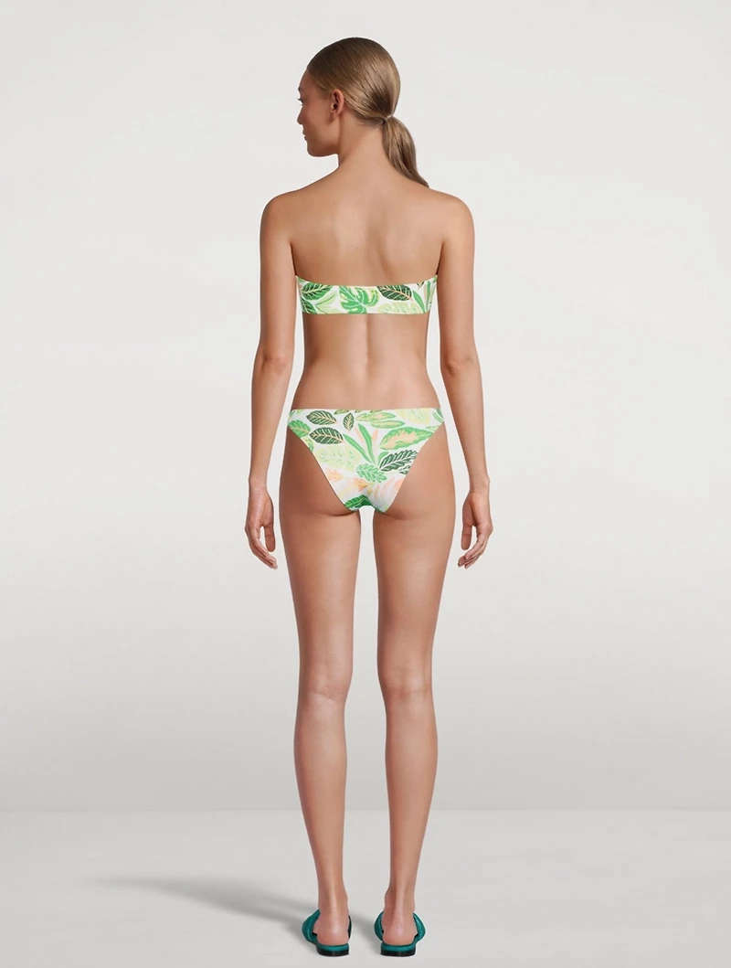 The Tati Bikini Bottom Palm Leaf Print