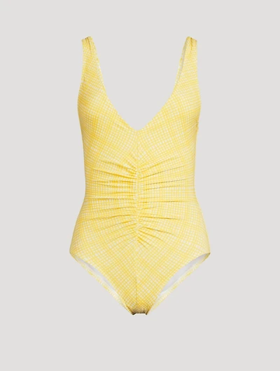 The Lucia One-Piece Swimsuit Mini Grid Print