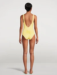 The Lucia One-Piece Swimsuit Mini Grid Print