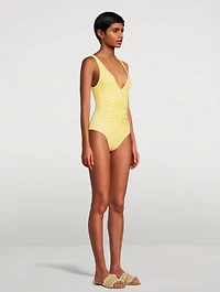 The Lucia One-Piece Swimsuit Mini Grid Print