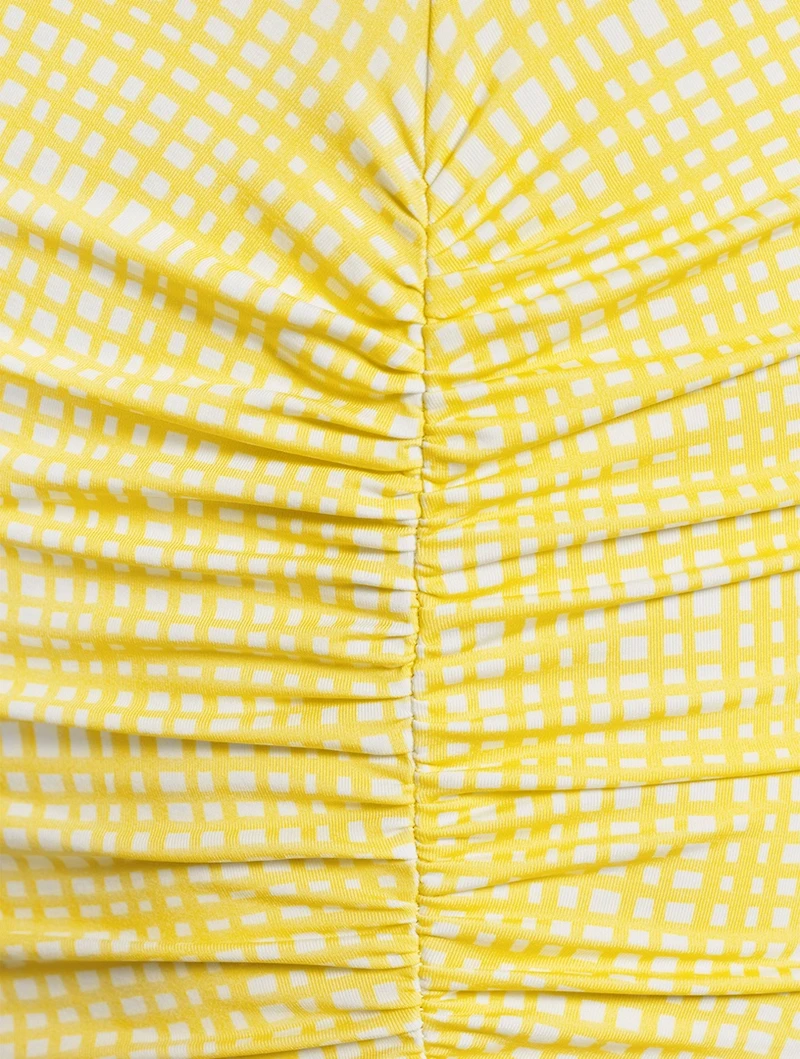 The Lucia One-Piece Swimsuit Mini Grid Print