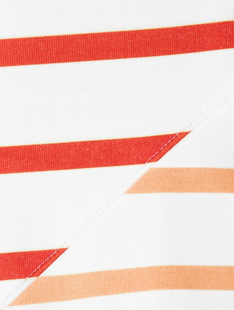 The Pullover Quarter-Zip Sweatshirt Striped Print