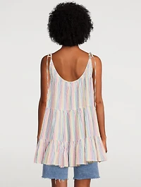 The Parker Cotton Mini Dress Striped Print