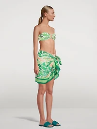 The Pareo Beach Coverup In Palm Leaf Print