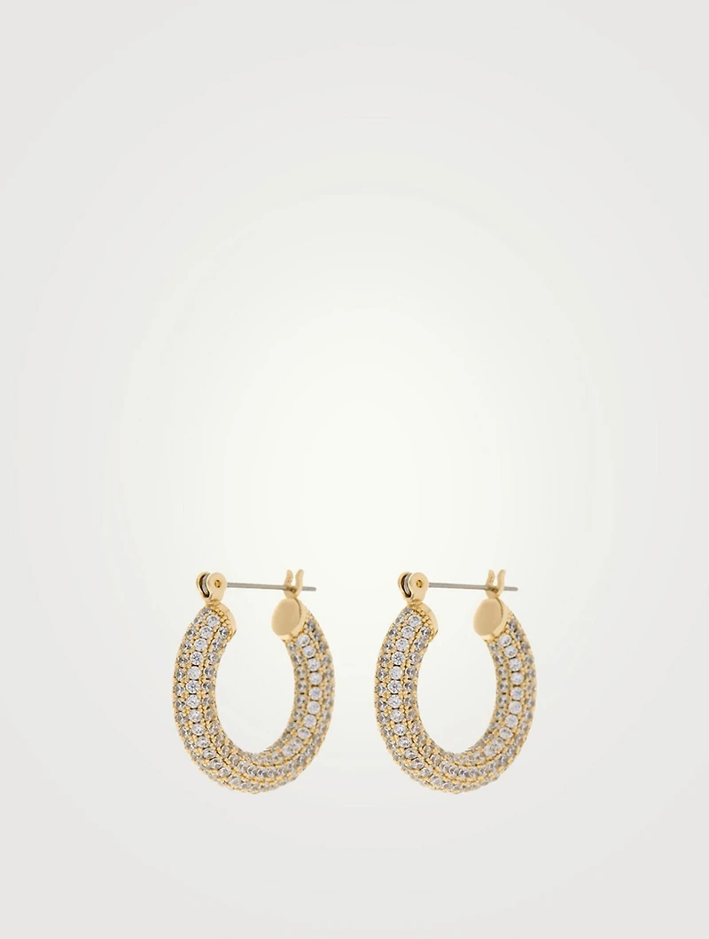 Baby Amalfi Pavé Huggie Hoop Earrings