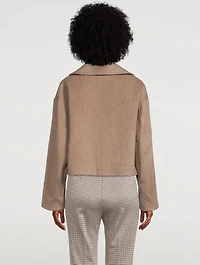 Wool-Blend Short Coat