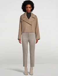 Wool-Blend Short Coat