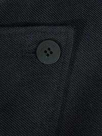Cotton-Blend Cowlneck Jacket