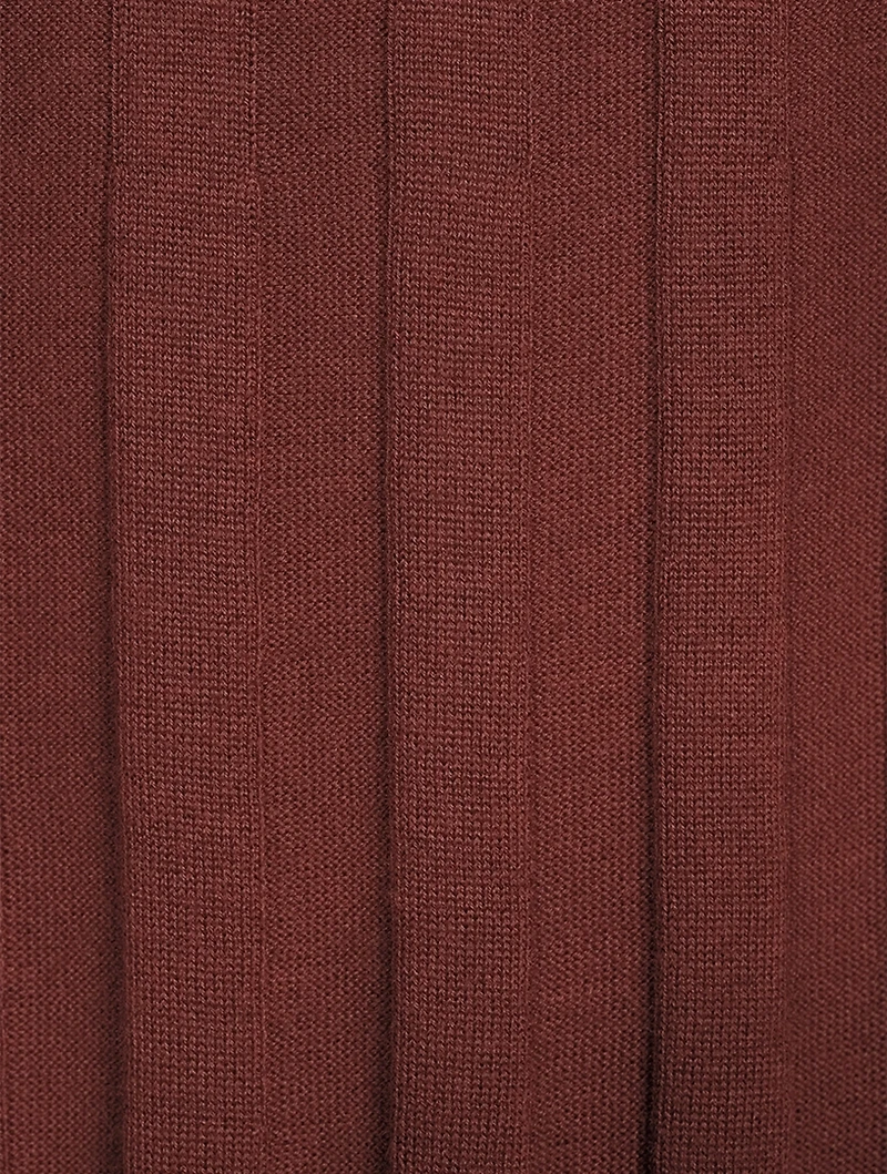 Wool-blend Pleated Midi Dress