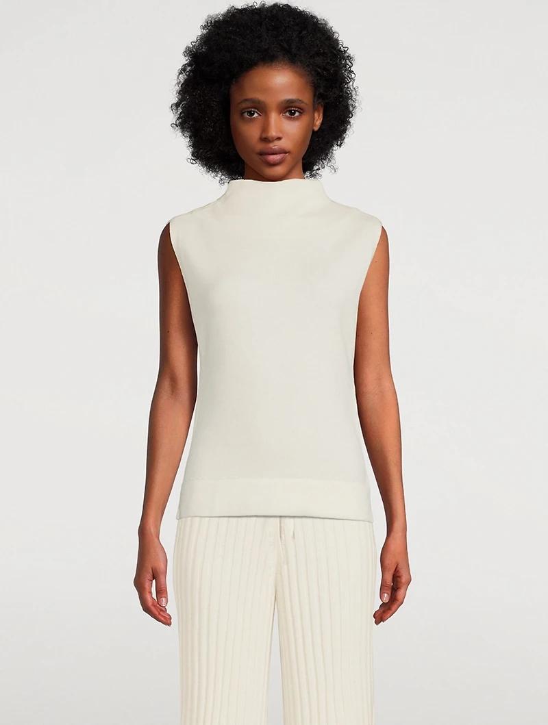 Wool Mockneck Vest