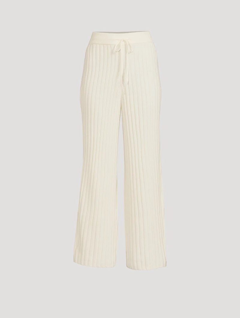 Wool Ribbed Pants