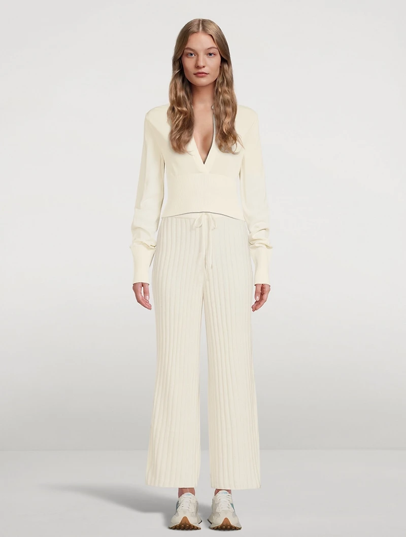 Wool Ribbed Pants