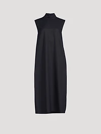 Mockneck Sleeveless Midi Dress