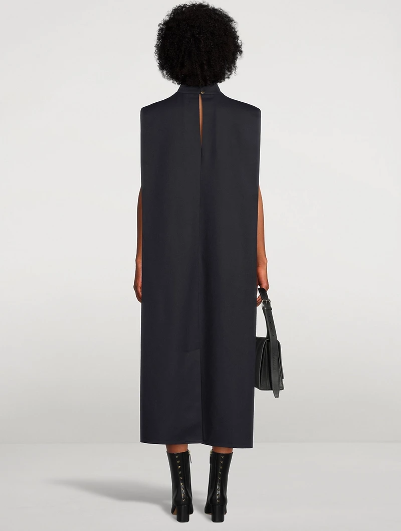 Mockneck Sleeveless Midi Dress