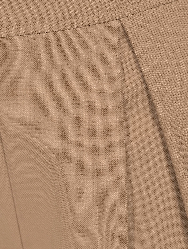 Wool-Blend High-Waisted Straight-Leg Pants